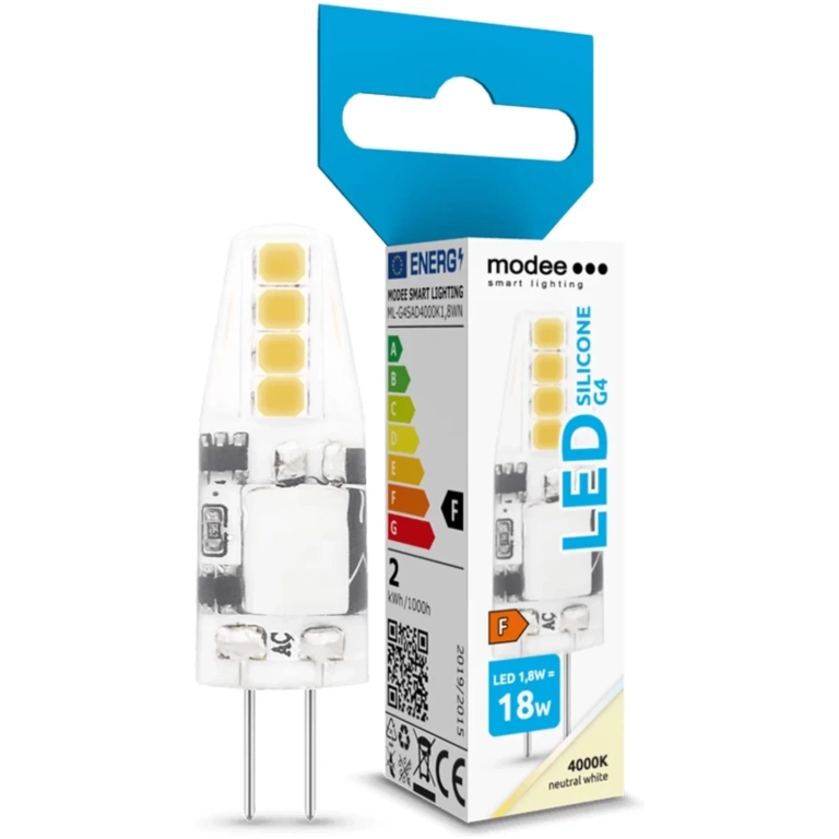 Modee Lighting LED žiarovka G4 silicon 12V AC/DC 1,8W 4000K