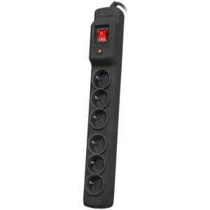 Predlžovací kábel Armac Multi M6 6 zásuviek 1,5m čierny
