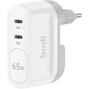 Budi 326RE nabíjačka mobilných zariadení 2xUSB-C, PD65W