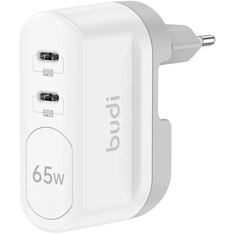 Budi 326RE nabíjačka mobilných zariadení 2xUSB-C, PD65W