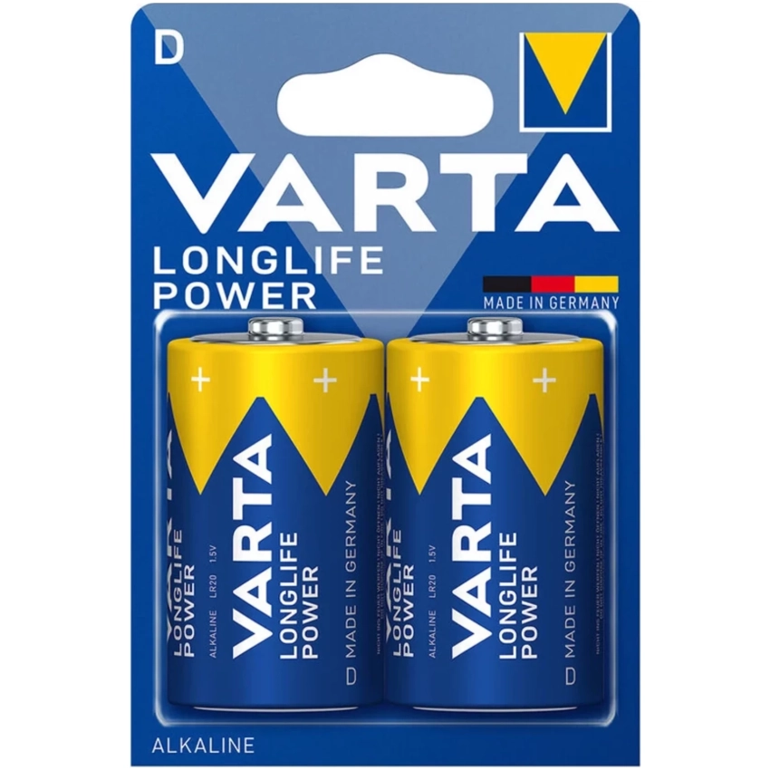 VARTA LONGLIFE POWER alkalické batérie typ D 1,5V 2ks