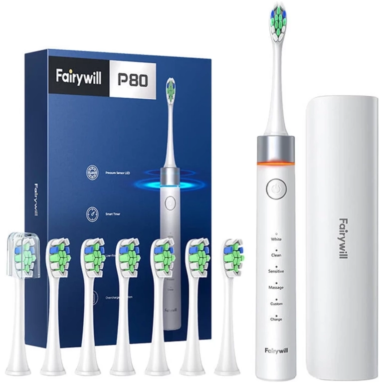 Sonická zubná kefka Fairywill FW-P80 biela