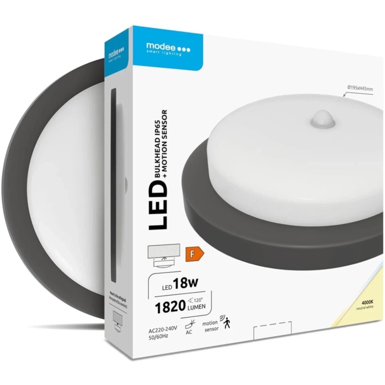Modee LED stropné svietidlo IP65 + PIR