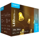 Modee Lighting LED vianočná reťaz 50 LED 4,9m zvončeky, teplá biela