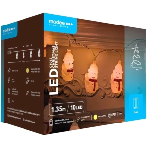 Modee Lighting LED vianočná reťaz 10 LED 1,35m 2xAA teplá biela snehuliak