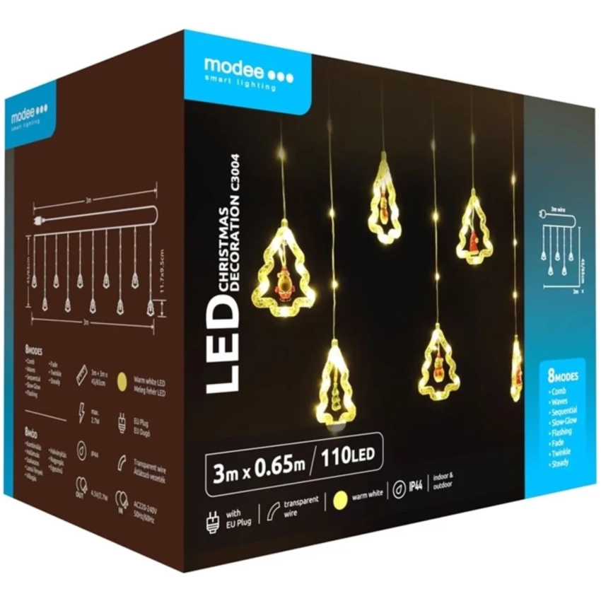 Modee Lighting LED dekorácia 110 LED 3m teplá biela stromčeky