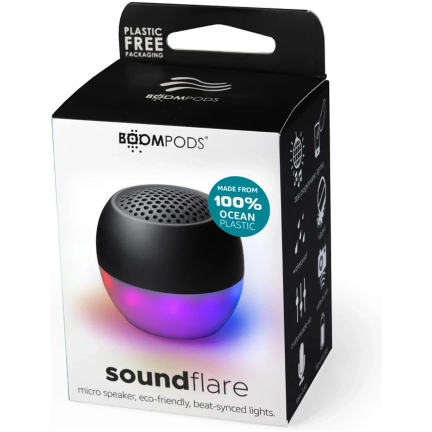 BOOMPODS Soundflare Ocean bezdrôtový reproduktor čierny