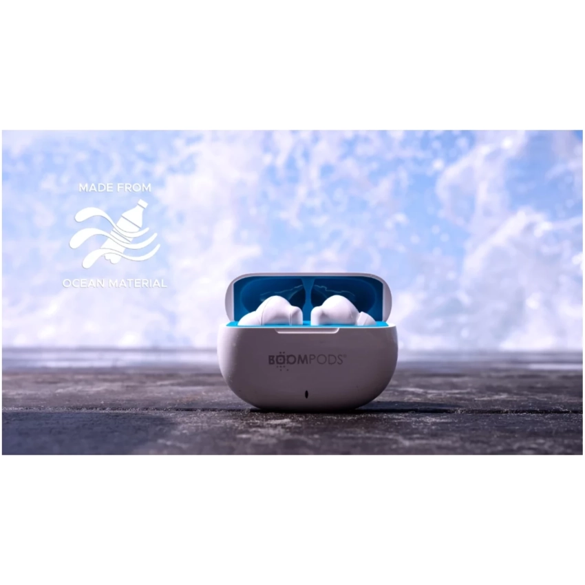 BOOMPODS Soundwave bezdrôtové slúchadlá biele