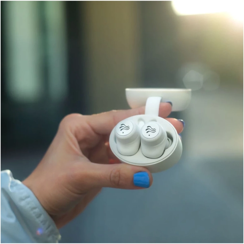 BOOMPODS Soundwave bezdrôtové slúchadlá biele