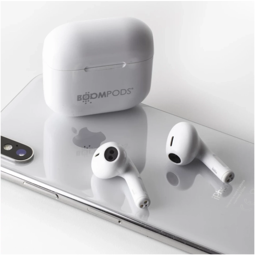 BOOMPODS bassline COMPACT bezdrôtové slúchadlá biele