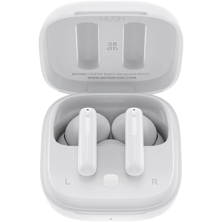 BOOMPODS bassline HUSH bezdrôtové slúchadlá biele
