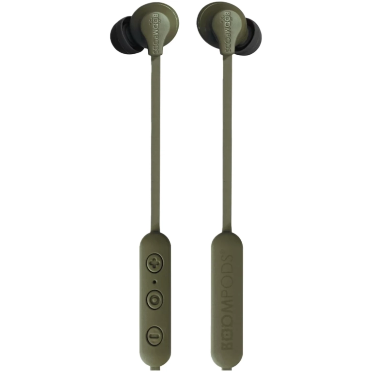 BOOMPODS sportline bezdrôtové slúchadlá vojenská zelená
