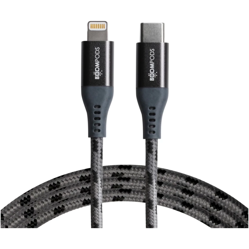 BOOMPODS USB-C/Lightning kábel graphite