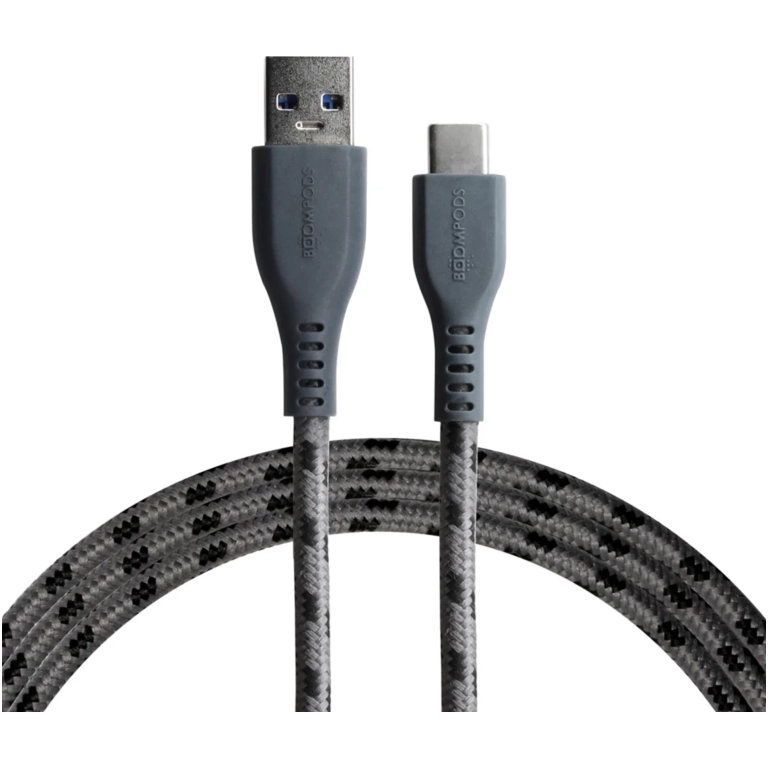 BOOMPODS Tide USB-A/C kábel graphite