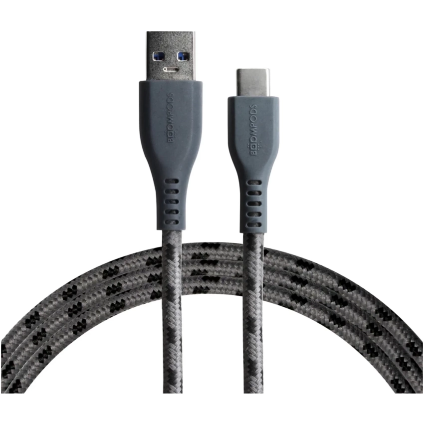 BOOMPODS Tide USB-A/C kábel graphite
