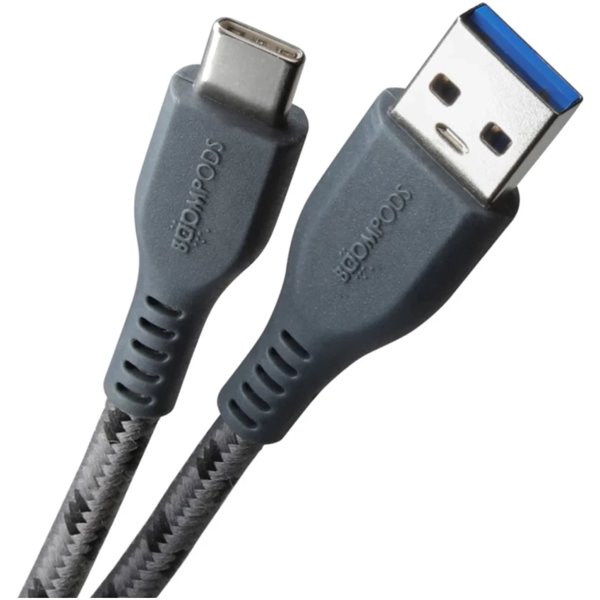 BOOMPODS Tide USB-A/C kábel graphite