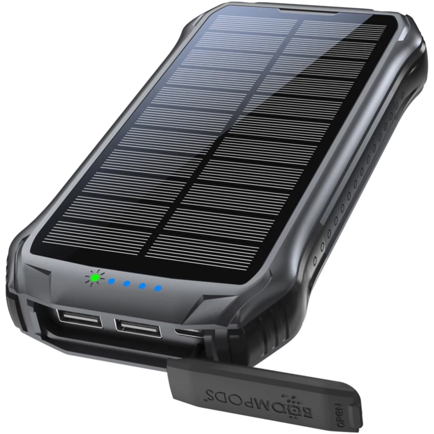 Power banka BOOMPODS Neutron SOLAR 10000mAh čierna