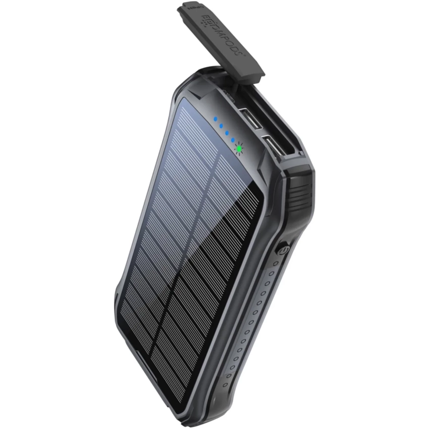 Power banka BOOMPODS Neutron SOLAR 10000mAh čierna