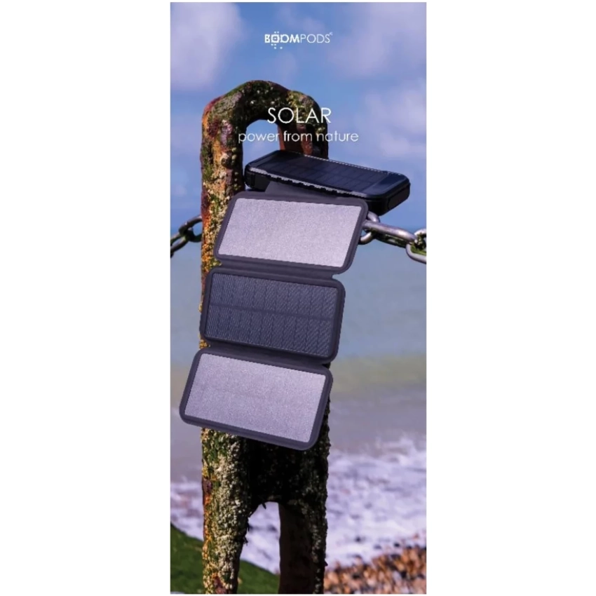 Power banka BOOMPODS Neutron FOLD SOLAR 16000mAh čierna