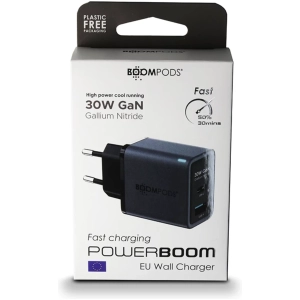 BOOMPODS GaN 30W nabíjačka čierna