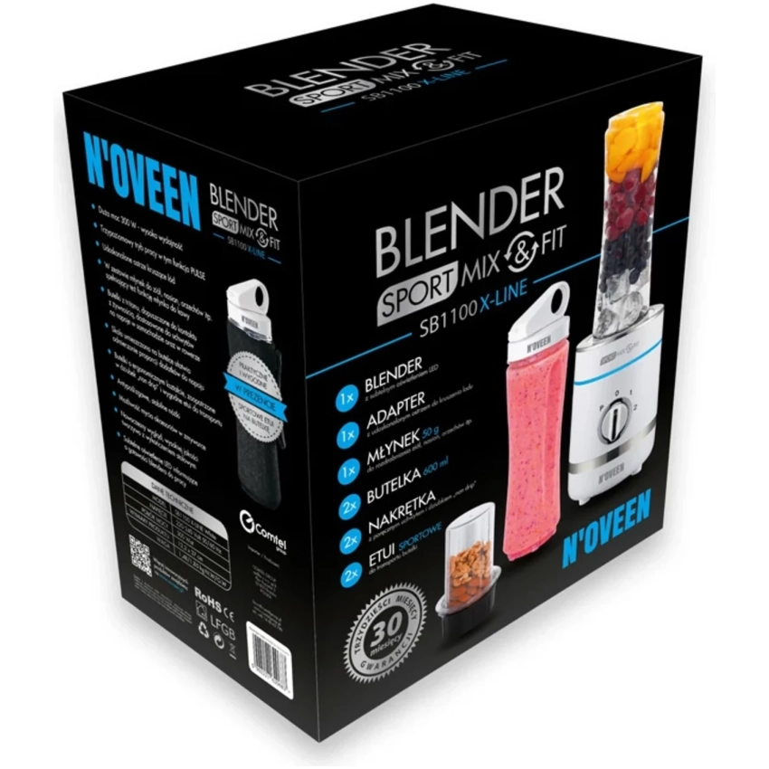 NOVEEN Sport Mix & Fit SB1100 Xline smoothie mixér biely