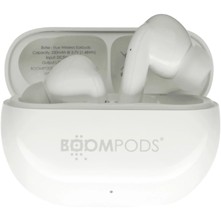 BOOMPODS echobuds ANC bezdrôtové slúchadlá biele