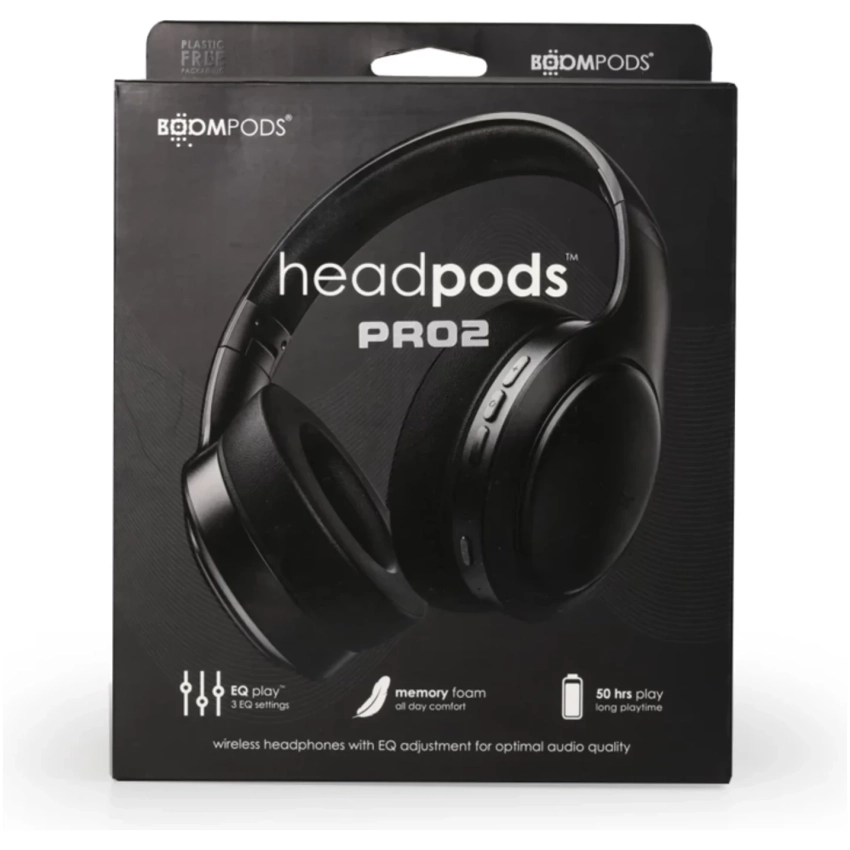 BOOMPODS Headpods Pro2 bezdrôtové slúchadlá čierne