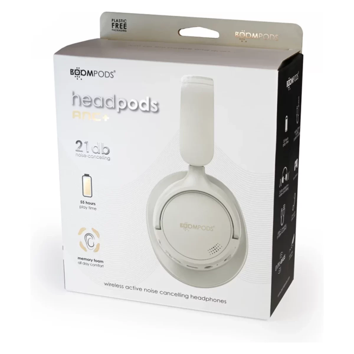 BOOMPODS ANC+ bezdrôtové slúchadlá sand