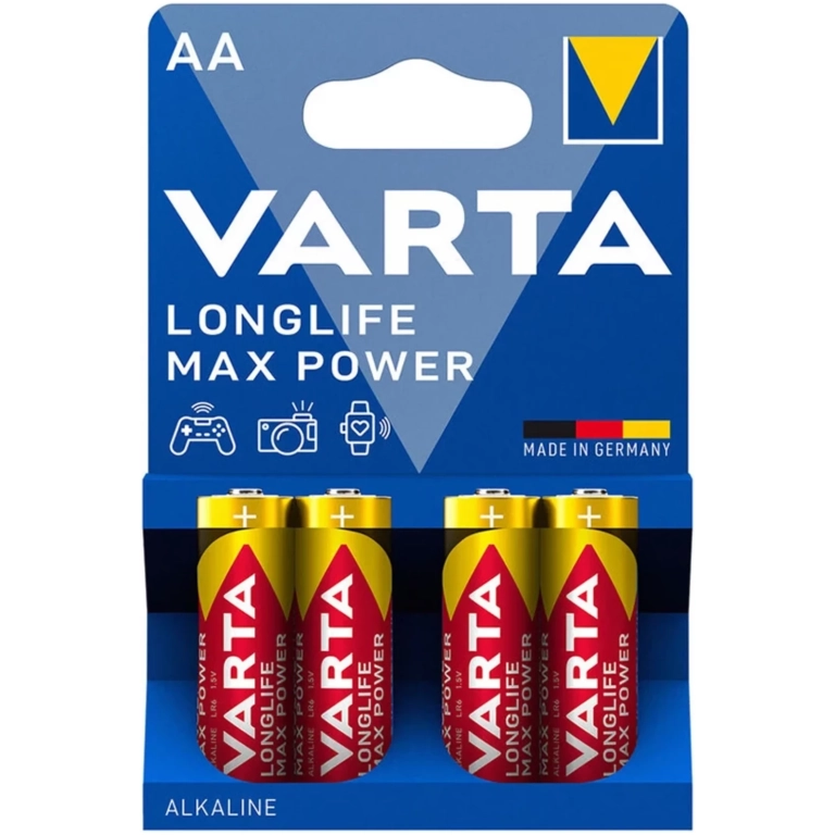 VARTA MAX POWER alkalické batérie 4 ks AA