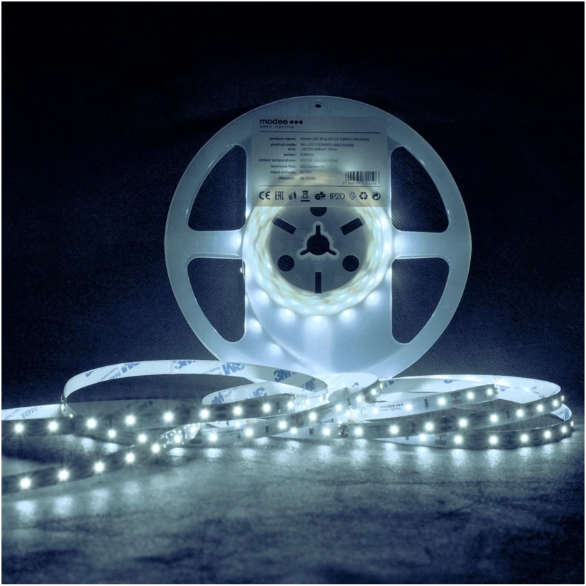 Modee LED pás 5m biely IP65 6000K
