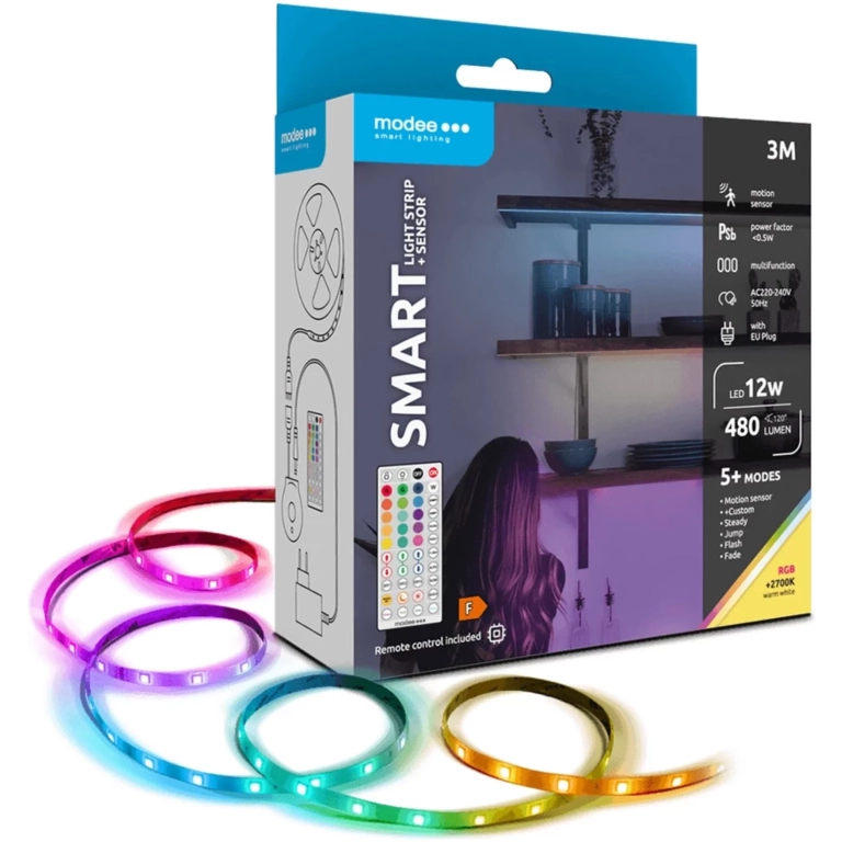 Modee LED pás 3m RGB + senzor 2700K + RGB