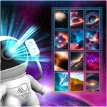 Projektor hviezdnej oblohy Astronaut s raketou