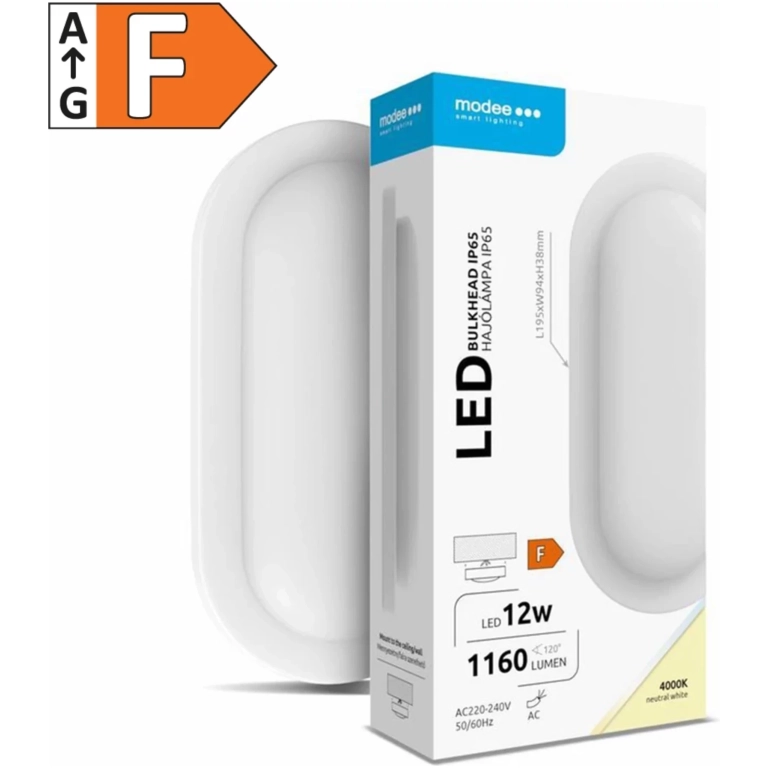 Modee LED svietidlo na stenu 12W 1160lm 4000K IP65 biele