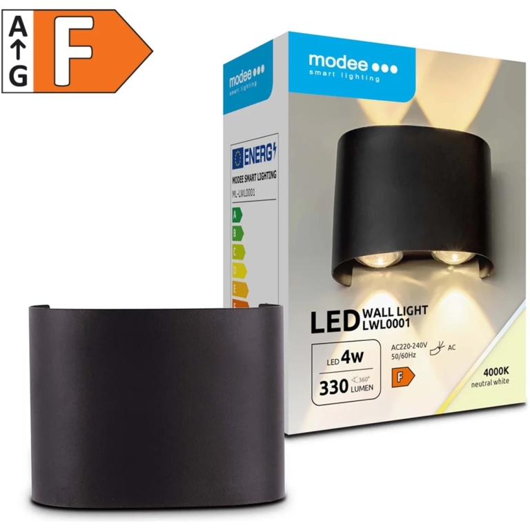 Modee LED svietidlo na stenu 4W 330lumenov IP65 (LWL0001)