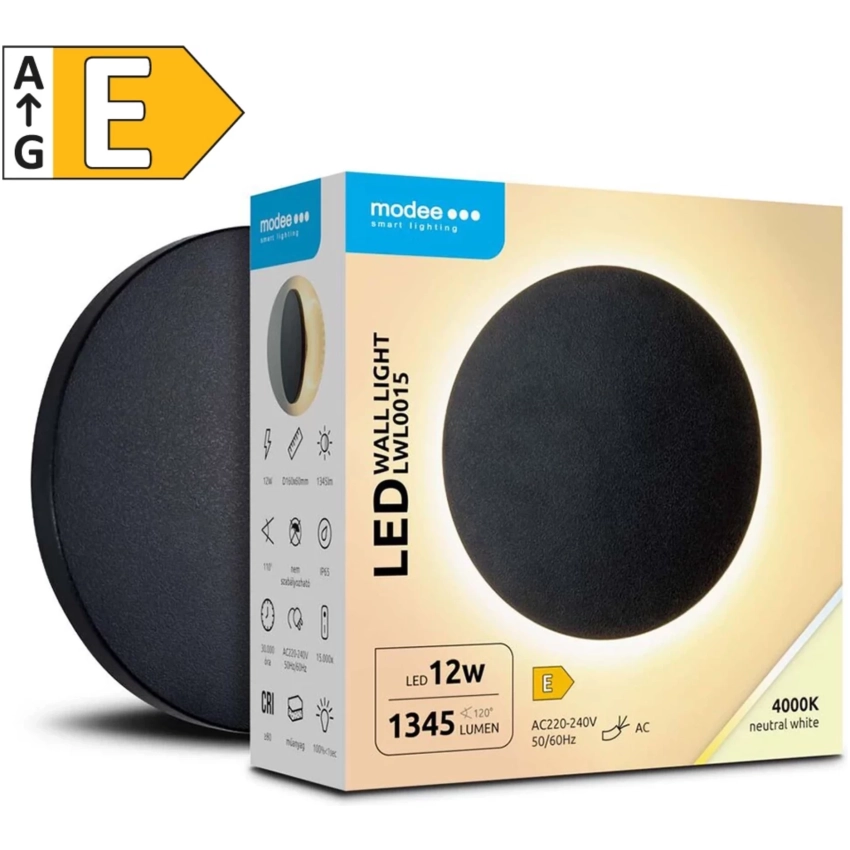 Modee LED svietidlo na stenu 12W 1345 lumenov IP65 (LWL0015)
