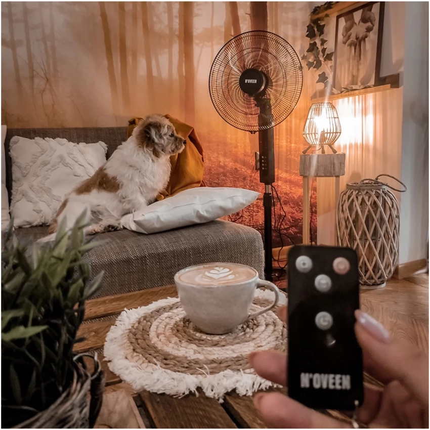 NOVEEN F455 stojanový ventilátor 55W čierny
