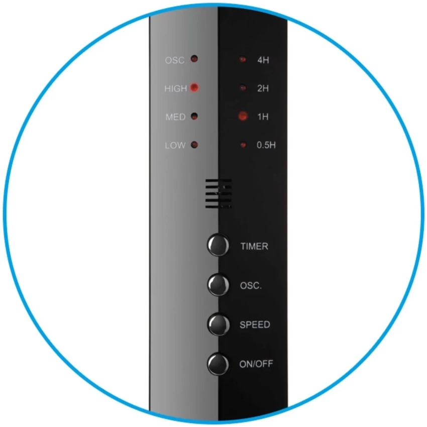 NOVEEN F455 stojanový ventilátor 55W čierny