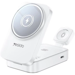 Yesido DS27 15W 3v1 nabíjačka biela
