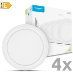 Modee LED stropný panel 24W 4000K biely 2640 lumenov 4ks