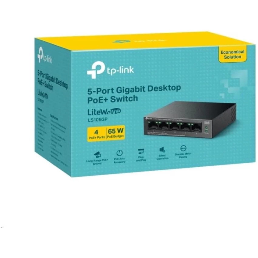 TP-Link LS105GP 5-portový switch 1Gbps POE
