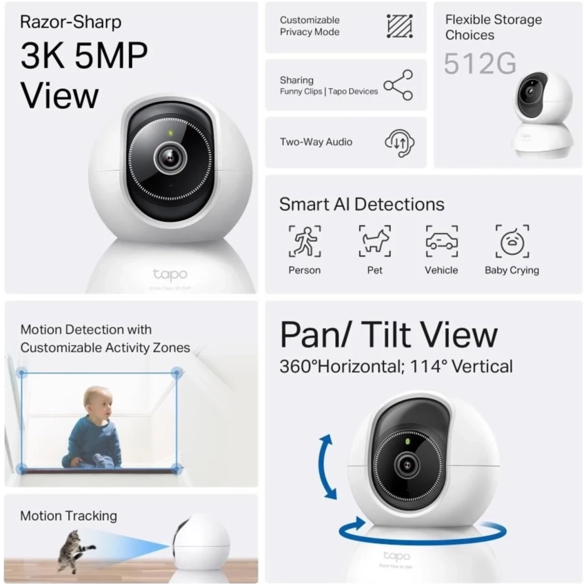 TP-Link Tapo C230 indoor kameera 5MP