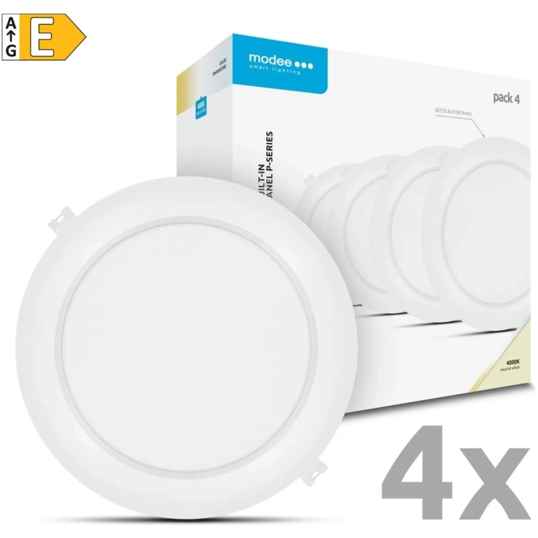 Modee LED panel podhľadový 18W 4000K biely 1980 lumenov 4ks