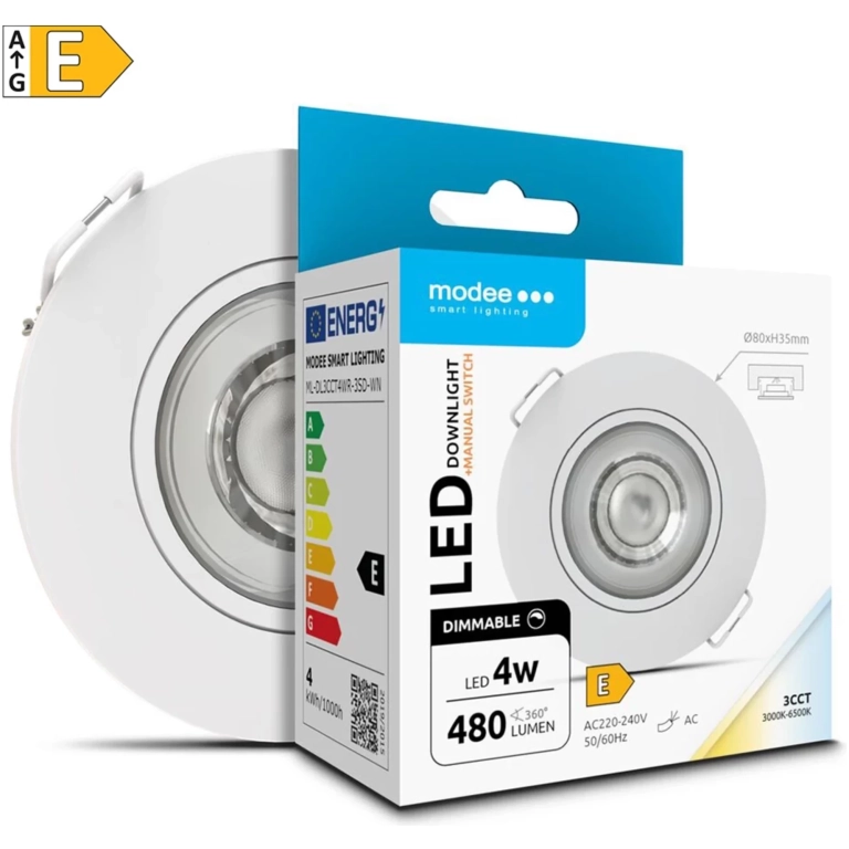 Modee LED bodové svetlo podhľadové 4W biele 480 lumenov