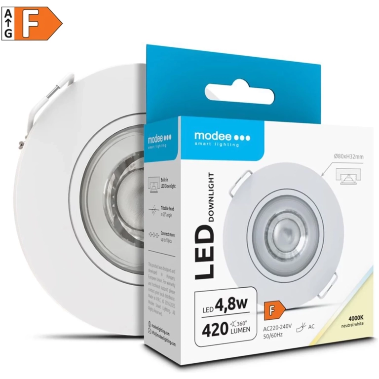 Modee LED bodové svetlo podhľadové 4,8W biele 420 lumenov
