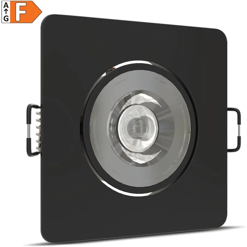Modee LED bodové svetlo podhľadové 4,8W čierne 420 lumenov štvorec