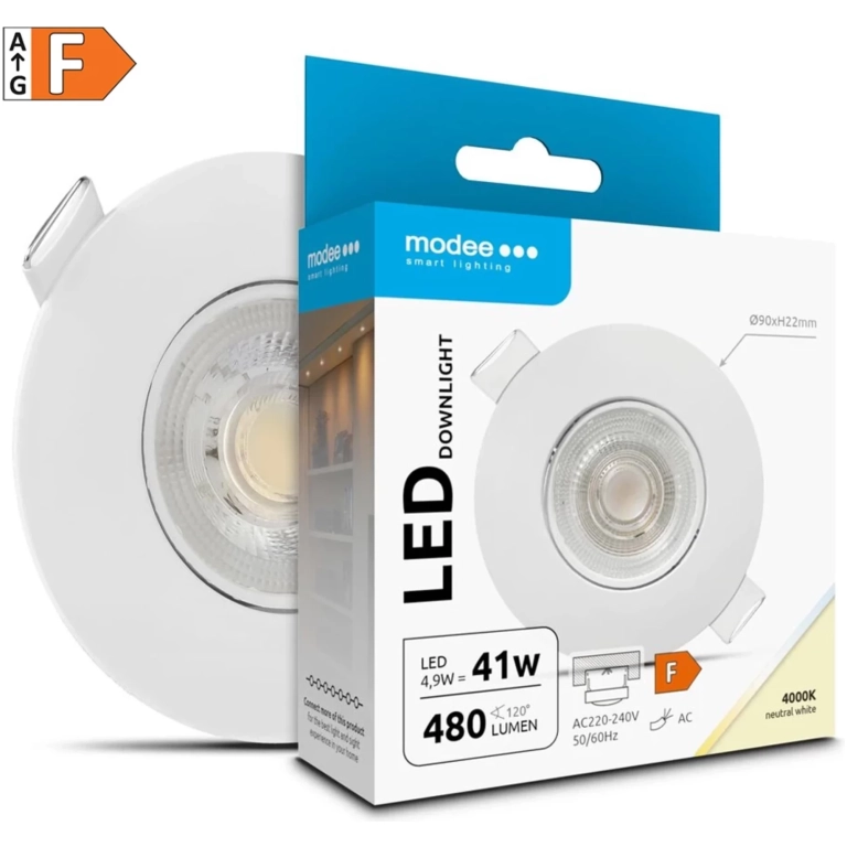 Modee LED bodové svetlo podhľadové 4,9W biele 480 lumenov