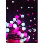 Modee Lighting LED vianočná reťaz 100 LED 10m ružová/biela bobule