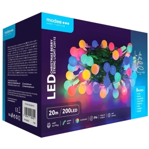 Modee Lighting LED vianočná reťaz 200 LED 20m RGB bobule