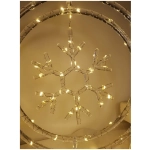 Modee Lighting LED vianočná dekorácia 60LED kruh vločka 3xAA batérie