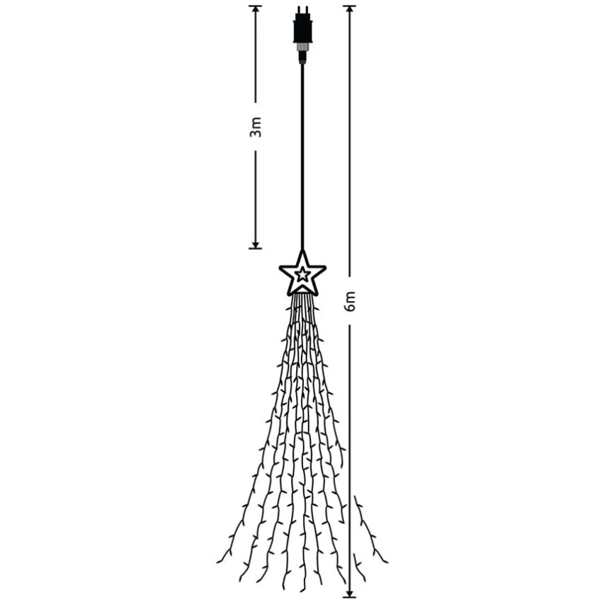 Modee Lighting LED dekorácia 300 LED 3m teplá biela